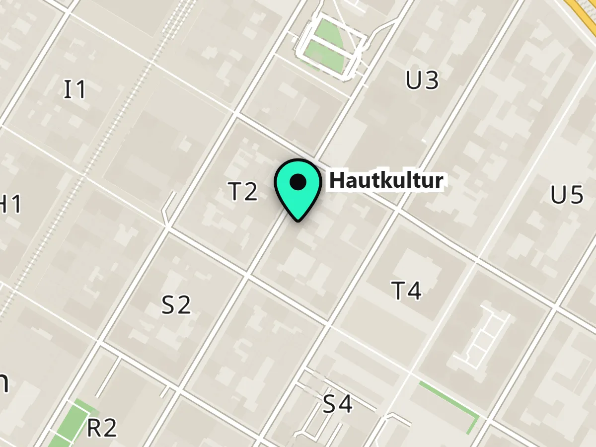 Karte: Lage des Studios in T3 5, Mannheim